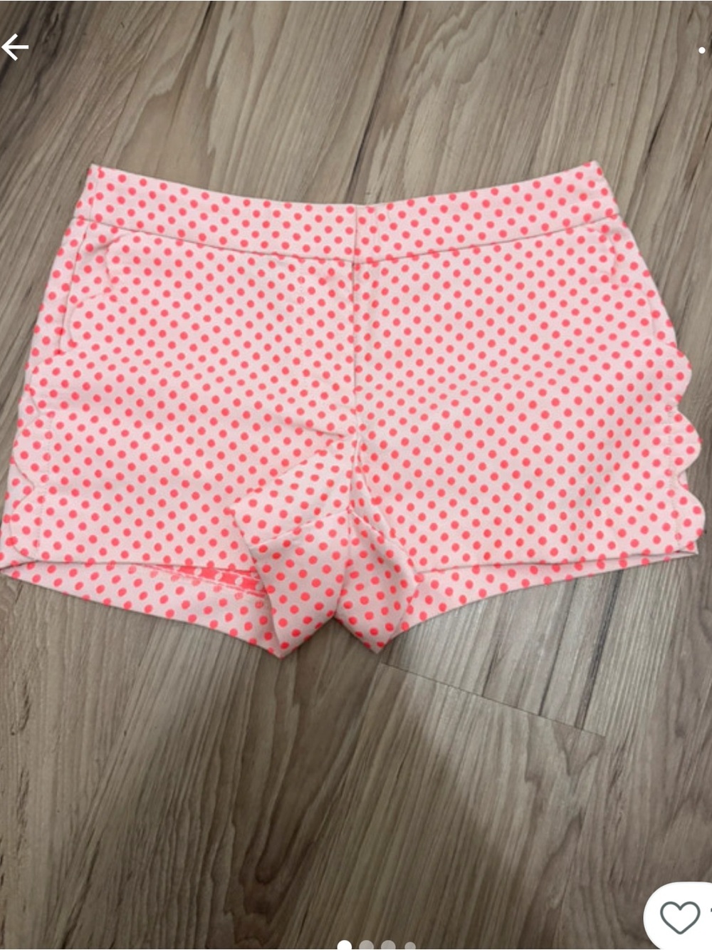 Excellent Condition J Crew Scalloped Pocket Women Pink Polka Dot